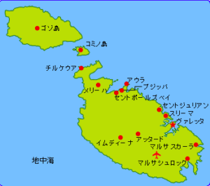 コミノ島地図
